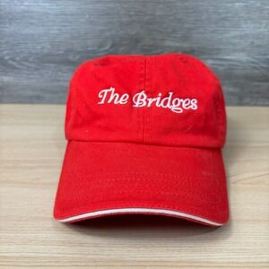 The Bridges Hat Cap Strap Back Red Golf Winona Minnesota One Size Adjustable
